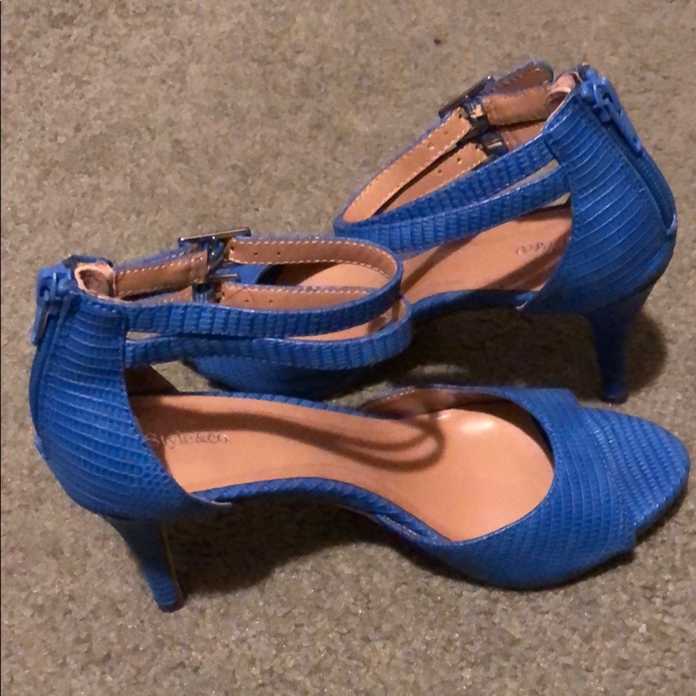 Snake skin style heels